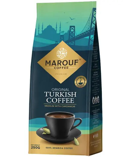 Marouf Coffee Turkish Blend Medium With Cardamom