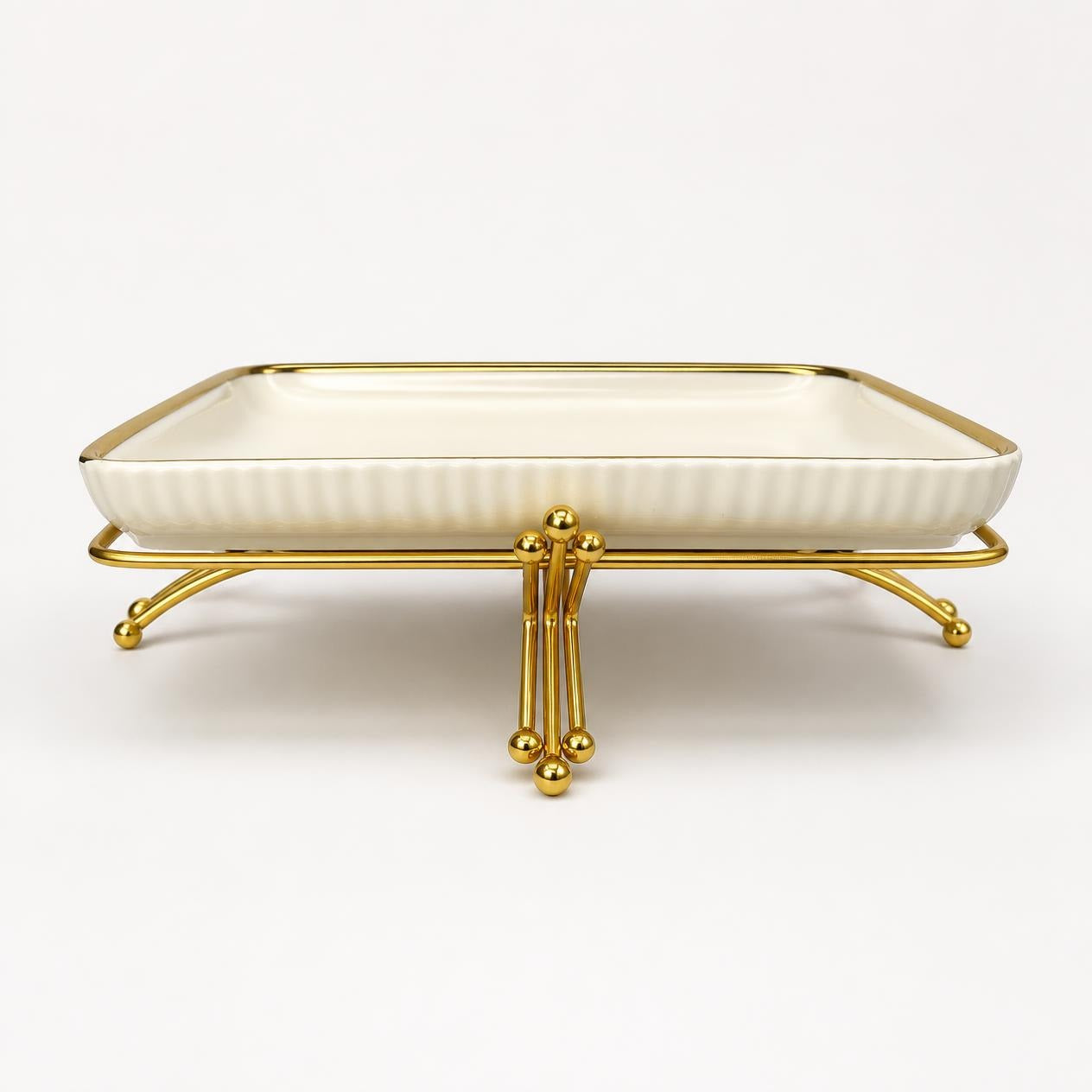 Gold Buffet & Dessert Serving Tray 10"