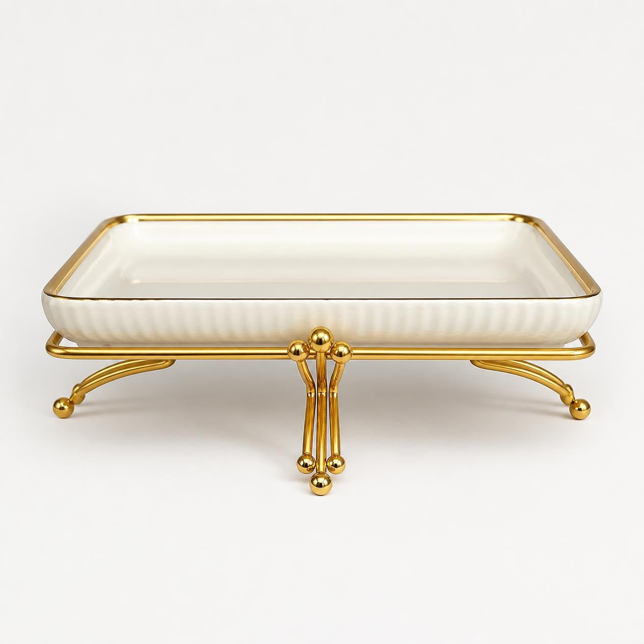 Gold Buffet & Dessert Serving Tray 8"
