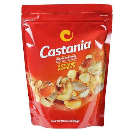 Castania Mixed Kernels & Coated Peanuts 300g